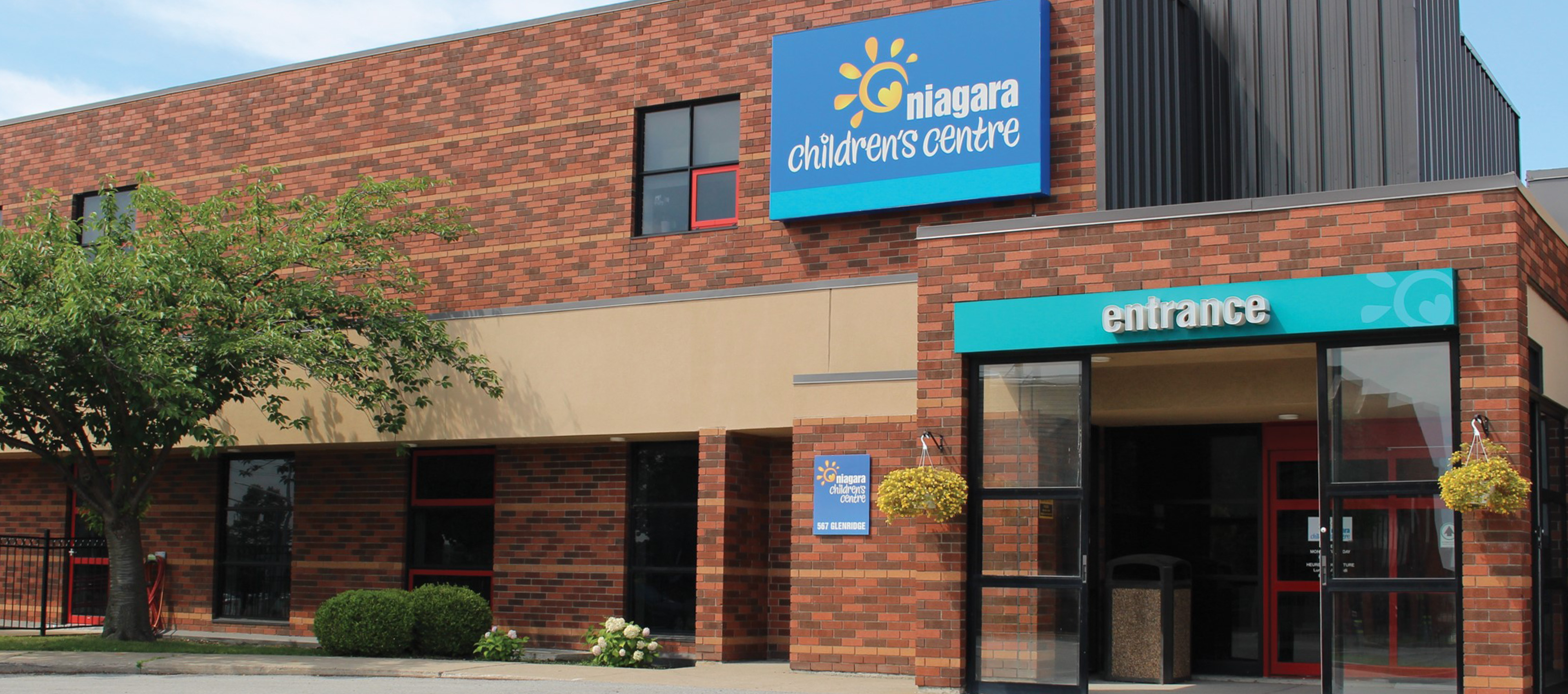 Entrance for Niagara Children’s Centre’s main facility located at 567 Glenridge Avenue in St. Cathar